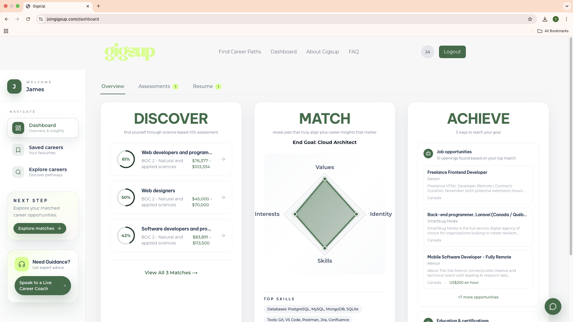 Your Saved Careers - Manage and organize your career interests